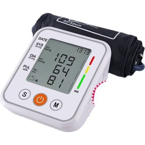 Monitor electrónico de presión arterial para el brazo: preciso, fácil de usar y con memoria para 99 mediciones. Ideal para el control diario en casa. (1/5)