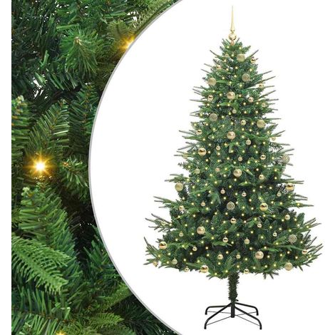 Albero di Natale Artificiale Pre-illuminato con Set di Palline vidaXL (1/5)