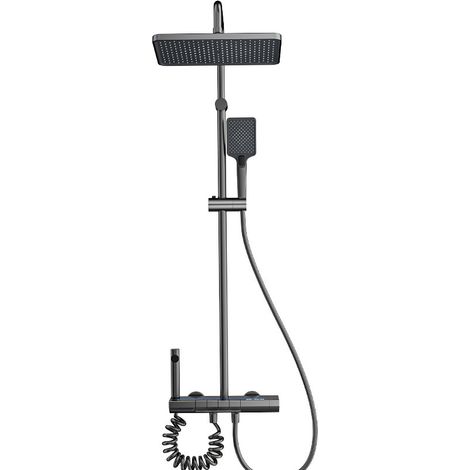 Ensemble de douche à affichage numérique avec lumière ambiante, procédé d'anodisation Z.V.D (1/2)