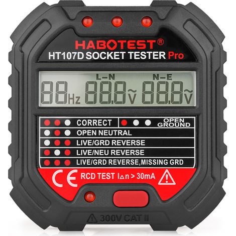 Tester di messa a terra per tester di presa, fase di presa (normativa UE HT107D) (1/4)