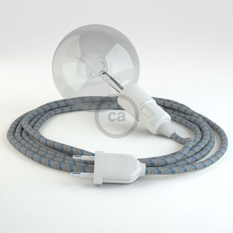 Suspension creative cables rd55 stripes câble textile 5 mètres (1/5)