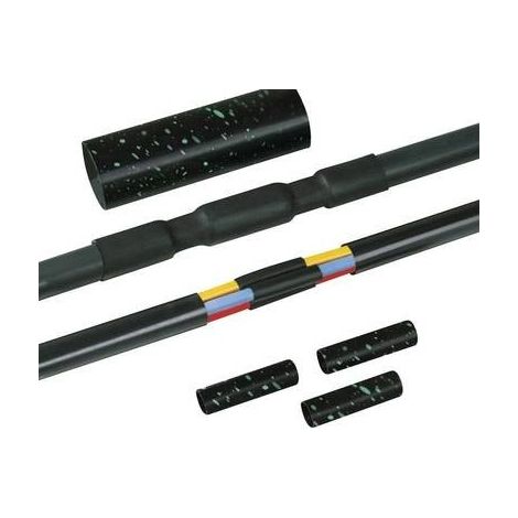 HellermannTyton 380-04005 LVK-5x1.5-6 PO-X BK Raccordo termorestringente senza connettori a vite Ø Cavo: 12 - 48 mm Con