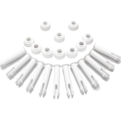 12 pasadores de plástico y 12 juntas para piscinas Intex de metal redondas de 13' y 24' y piscinas rectangulares con estructura metálica, Intex 28270 y 28273 (5,5 cm/2,16 pulgadas) (1/4)