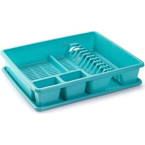 Escurreplato de plastico  Azul (1/4)
