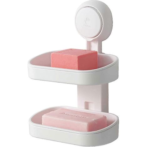 Porte-savon à ventouse double couche (1/5)
