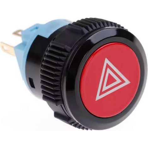 Interrupteur à bouton-poussoir autobloquant de 22 mm avec indicateur LED rouge pour la commande d'avertissement d'urgence et de lampe torche (1/4)
