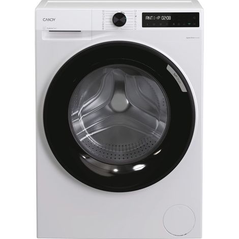Candy ProWash 500, Lavatrice Carica Frontale 13 KG, 20% più efficente della classe A, 1400 giri, Bianco, Inverter, Vapore, Wi-Fi, Smart Wash, BR 413BL8-S