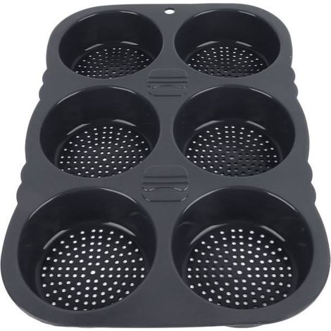 Teglia da forno Omabeta a 6 cavità, pieghevole e riutilizzabile, teglia per hamburger a 6 cavità, accessorio decorativo resistente (1/4)