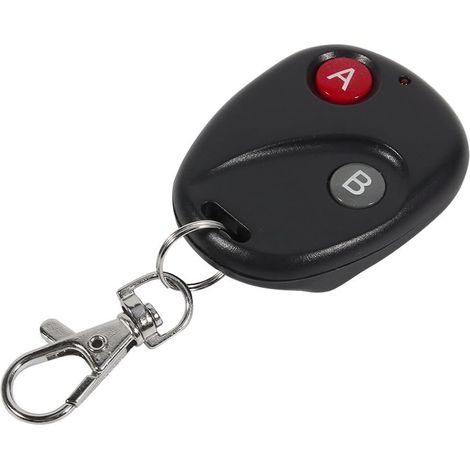 émetteur sans fil 433MHz, télécommande de porte-clés pour porte de garage en plastique noir (1/5)