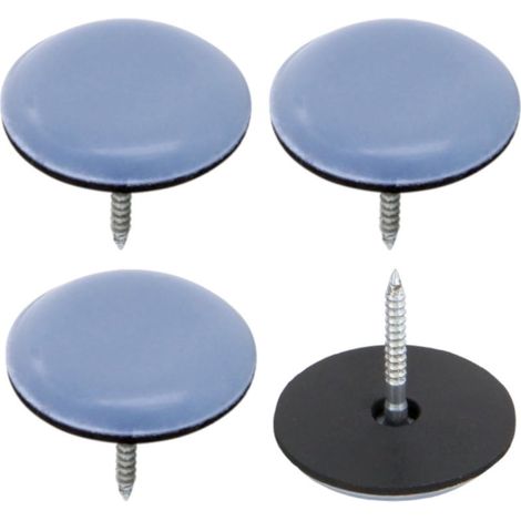 4 piedini in Teflon PTFE, 30 mm, da fissare con chiodi, protezione per gambe di sedie e mobili. (1/3)
