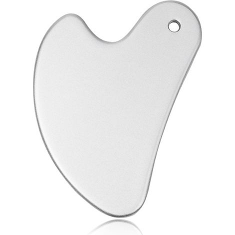 Outil de massage GuaSha en métal en forme de cœur, planche GuaSha pour le visage et le corps (1/5)