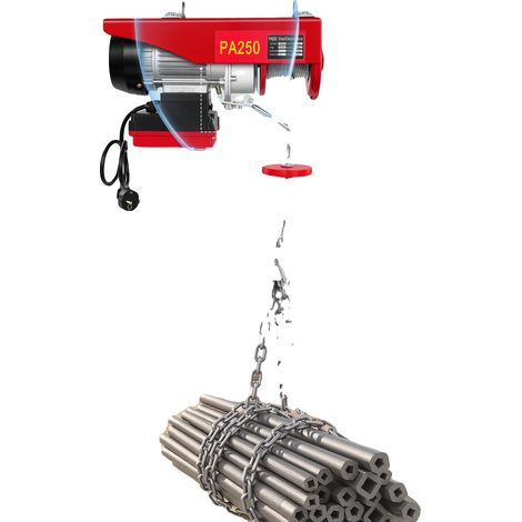 Elektrischer Winden, 250kg Hebekapazität, 220V Spannung, 550W Leistung, Hebegeschwindigkeit 10m/min, Abmessungen 34cm x 13cm x 13.5cm (1/5)