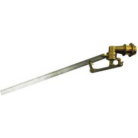 Rubinetto a galleggiante in ottone 5 copiglie con asta piatta inox - Specifiche: M 1-1/4 sfera non compresa