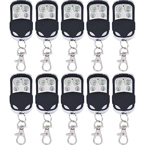 Lot de 10 télécommandes - 433 MHz - Ouvre-porte électrique à clonage pour portail coulissant automatique - Ouvre-porte de garage (1/5)