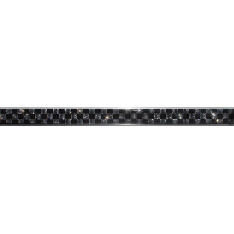 Banyo – Listel en verre diamant carré 600mm x 48mm x 8mm – Frise décorative pour murs de cuisine et salle de bain – Élégance moderne
