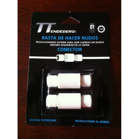 Conector cuerdas s/nudo tend y tirad 2 pz