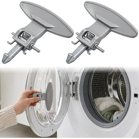 2pcs Kit Complet PoignéE de Porte de Lave-Linge Compatible Avec 3650EN3005 PoignéEs de Porte Lave Linge Compatible, PièCe DéTachéE Pour RéParation avec Fixation (1/5)
