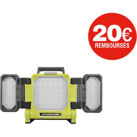 Triple panneau lumineux LED Hybrid RYOBI - RLPH18-0 - 18V One+ - 3000 Lumens (1/5)