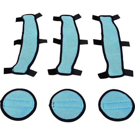 3 pièces Bandeau anti-transpiration pour casque de chantier, lavable, en maille de coton ignifugée, coussinet supérieur pour casque de sécurité et (1/5)