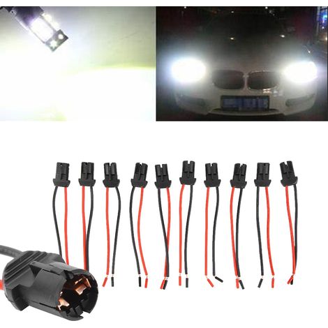 10 Stück T10 LED-Lampenfassung, weiblicher Stecker, Lampensockel, ideal für Auto, LKW, Boot, Positionsleuchten, einfacher Austausch (1/5)