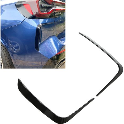 Seitliche Heckstoßstangen-Winglets (Paar) für BMW X3 G01 M Sportpaket ab 2022 (Teilenummer 370) Glanzschwarz (1/5)