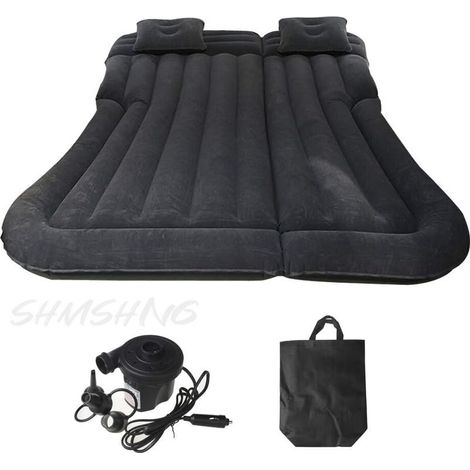 Shmshng – Matelas gonflable pour voiture 175x135 cm – Flocage PVC antidérapant – Gonflage rapide avec pompe électrique – Charge maximale 300 kg - Souffleur60-75W (1/5)