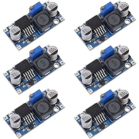 DC-DC Convertisseur Abaisseur LM2596 Buck Converter 3,2-40V à 1,25-35V Alimentation Réglable Module 6 Piéces (1/4)