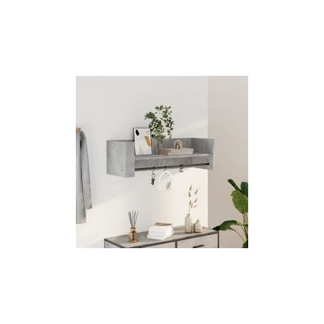 Étagère murale gris béton 100x35x30,5 bois d'ingénierie (1/5)