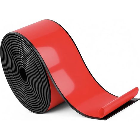 Adhesive Rubber Strips, (50mm x 3mm x 3m) Neoprene Mats, Solid Rubber Strips, Rubber Sealing Tape, For Sealing Gaskets (1/5)