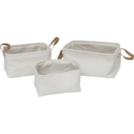 3 paniers Loe en tissu bouclette - Atmosphera créateur d'intérieur (1/5)