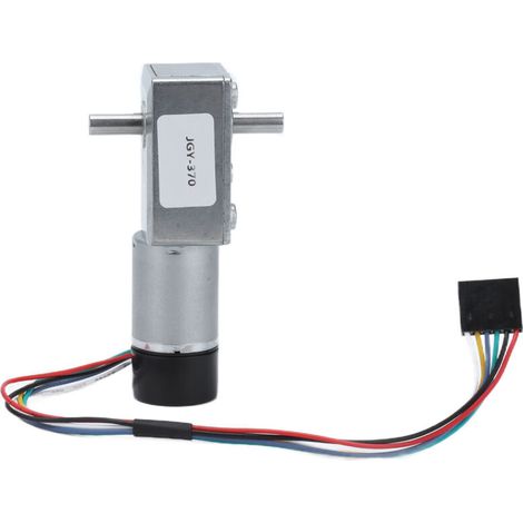 JGY-370 Gleichstrom-Getriebemotor mit Encoder, 14 mm biaxiale Abtriebswelle, 24 Volt (1/5)