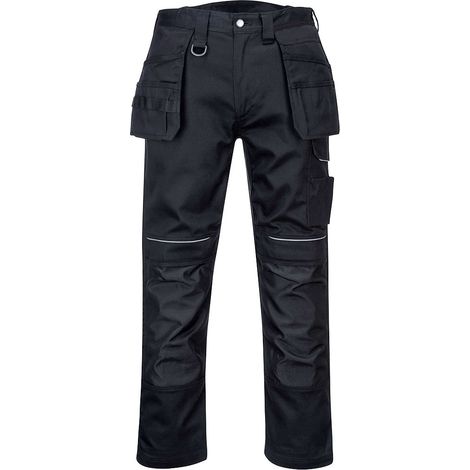 Pantaloni in cotone Holster Pw3 Colore: Nero Taglia 38 - Portwest