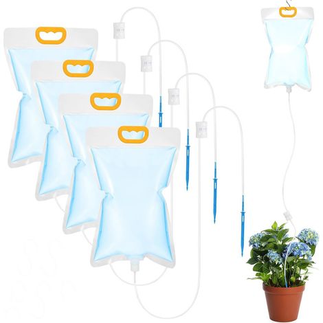 APEX Sacs d'arrosage automatiques avec interrupteur de commande réglable, lot de 5, 3,5 litres par sac. (1/5)