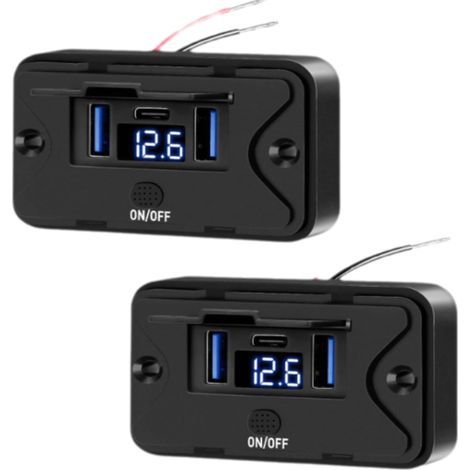Automatisches Dual-USB-Typ-C-Ladegerät 12V-24V, Einzelstecker, für Haushalt und Fahrzeuge (1/5)