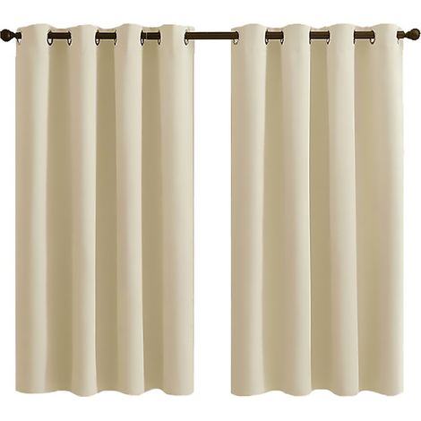 Lot de 2 Rideaux, Occultant, Isolation thermique, Réduction bruit, Chambre Salon (1/5)