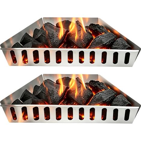 37,4 × 14,9 × 7,2 cm Panier à charbon de bois : panier à charbon de bois pour barbecue direct et indirect, accessoires de barbecue durables charbon de bois, bac à charbon pour barbecue extérieur (1/5)