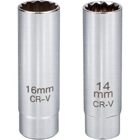 Douille de Bougie Magnétique, 14mm et 16mm CR-V, Clé à d'Allumage pour Voiture, Kit 2 Pièces - (1/5)