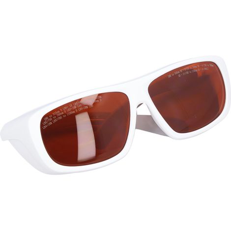Lunettes de protection oculaire laser 180-540 nm 750-1100 nm, réponse rapide à la lumière, en polycarbonate blanc (1/5)