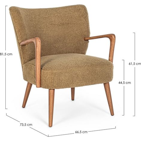 Poltrona vintage marrone-beige Moritz Palm (1/5)
