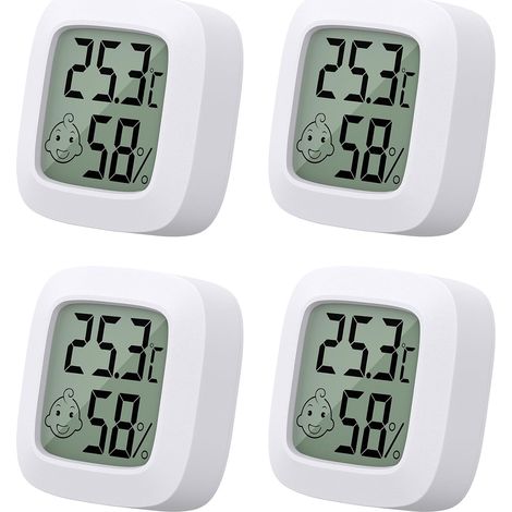 4 Stück Mini LCD Thermometer Yomisee Innen Digital Thermometer Set (1/5)