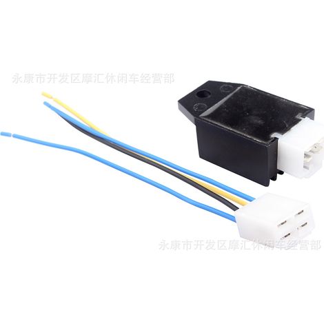 Off-road motorcycle, ATV, beach buggy, GY6 skateboard, 50-125cc, 4-pin 12V half-wave voltage regulator and rectifier connection cable. (1/5)