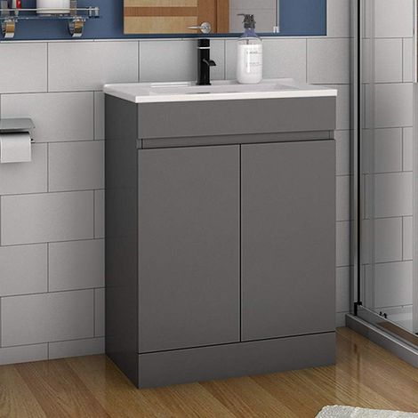 60 cm Standschrank Anthrazit