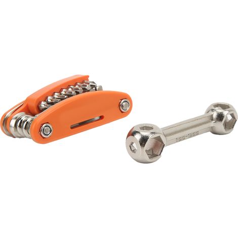 Kit outil multifonction vélo léger portable en acier inoxydable avec clé pour réparation quotidienne (1/5)