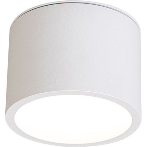 Weiße runde Aufbauleuchte Ø8,2cm 1xGX53 7W IP65 für Bad oder Flur KENDAL Light Prestige