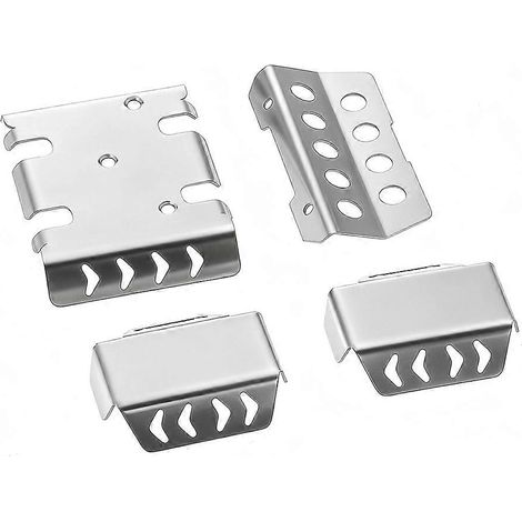 Plaque de protection de châssis en acier inoxydable pour pare-chocs de voiture RC Ruitai LC79 1/10 86160 - Pièces améliorées (1/5)