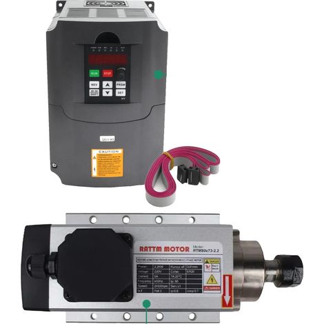 Moteur de broche carré CNC, vitesse de 24000 RPM, système refroidi par air (1/2)