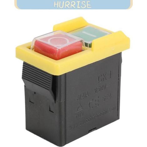 Tbest Interrupteurs anti-poussière Interrupteur de sécurité d'arrêt d'urgence Universel 250 V outillage piece Multicolore (1/4)