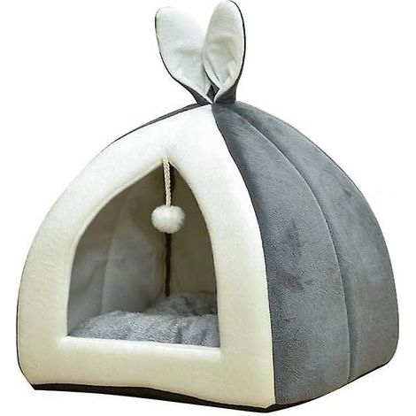 Lit douillet pour cochon d'Inde, grande maison-nid et petite niche - Accessoire mignon et confortable pour chat, idéal pour les lapins indiens. (1/5)