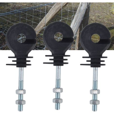 Clou isolant pour clôture électronique fileté M6, écrou à tête plate Ranch, isolateur, accessoires pour clôture électronique, crochet de suspension isolant. (1/5)