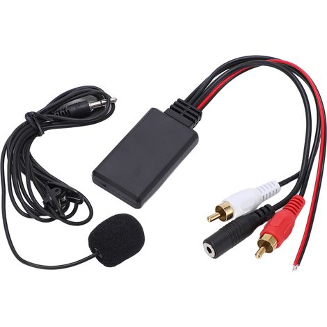Adaptateur Bluetooth 5.0 AUX IN pour microphone mains libres stéréo sans fil, compatible avec les appareils Pioneer dotés d'une interface audio 2RCA. (1/5)